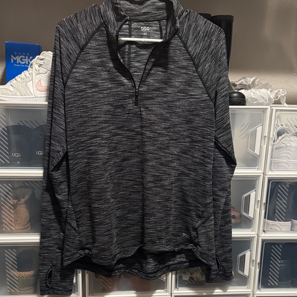 DSG Black and Gray Quarter-Zip Pullover